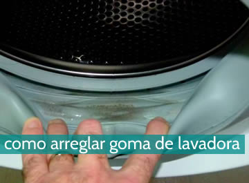 ¿Cómo arreglar la goma de la lavadora?