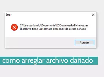 Cómo arreglar un archivo dañado
