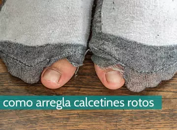 Cómo arreglar calcetines rotos