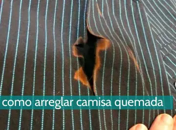 Cómo arreglar una camisa quemada