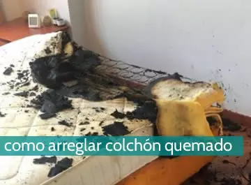 Cómo arreglar un colchón quemado