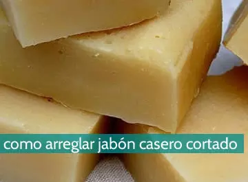 Cómo arreglar jabón casero cortado