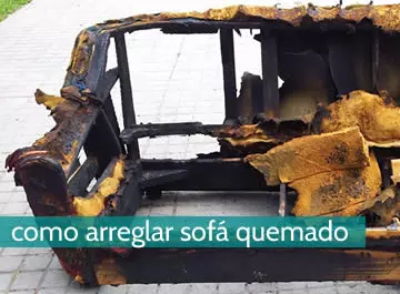 Cómo arreglar un sofá quemado