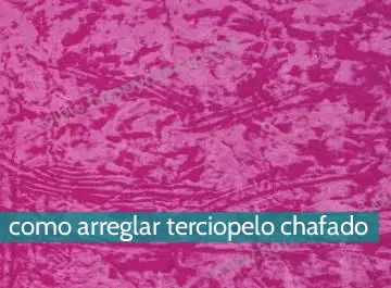 Cómo arreglar terciopelo chafado